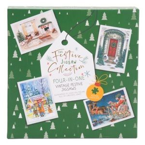 Professor Puzzle 4-in-1 “Vintage Festive Scenes” 1000 pc. Jigsaw Puzzles (NWT)